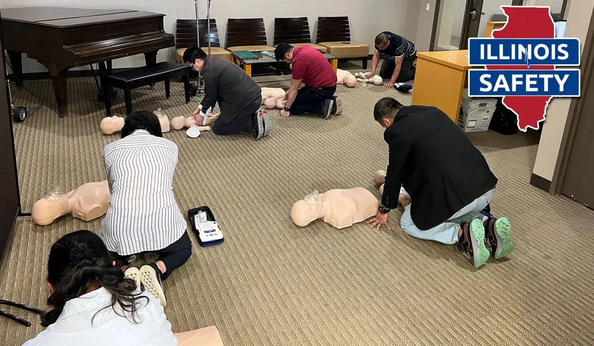 BLS training at Illinois Safety