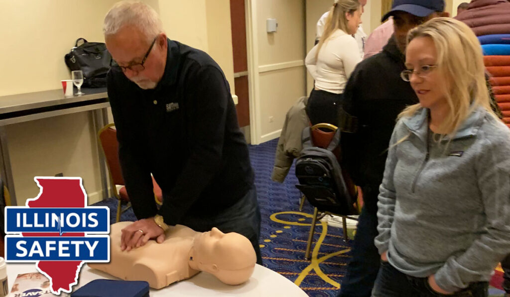 CPR training at Illinois Safety