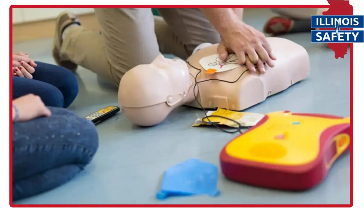 First aid cardiopulmonary resuscitation course using automated external defibrillator device (AED)